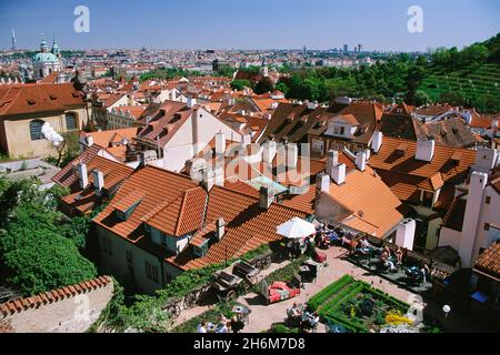 Overview of Mala Strana (Lesser Town), Prague, Czech Republic Stock Photo