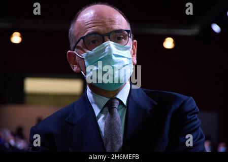 Rome, Italy. 16th Nov, 2021. The Secretary of the Democratic Party Enrico Letta seen during the 50th anniversary Confesercenti National Assembly. Confesercenti is an association representing Italian businesses in trade, tourism and services, crafts and small industries. (Photo by Vincenzo Nuzzolese/SOPA Images/Sipa USA) Credit: Sipa USA/Alamy Live News Stock Photo