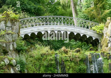 The Teufelsbruecke at the Bergpark Wilhelmshoehe in Kassel, Germany Stock Photo