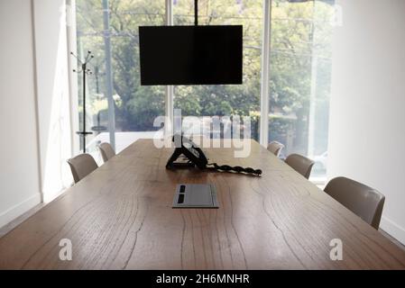 Interior view of empty conference room Stock Photo