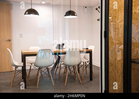 Interior view of empty conference room Stock Photo