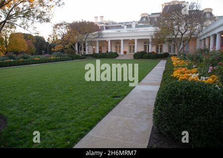Washington, DC, USA. 15th Nov, 2021. 11/15/21- The White House- Washington DC.The new Trump White House Rose Garden in the Fall (Credit Image: © Christy Bowe/ZUMA Press Wire) Stock Photo