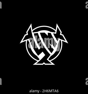 YM Monogram logo letter with triangle shield and circle shape style design on isolated background. Triangle monogram logo, shield monogram logo, trian Stock Vector