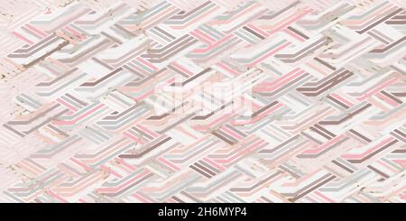 Geometric pattern elegant pink background with stripes linear wave pastel color Stock Vector