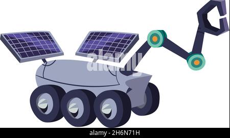 explorer space cart isolated icon Stock Vector
