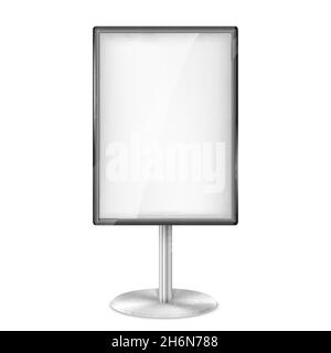 Blank city light box for advertising. Template isolated on white Stock Vector