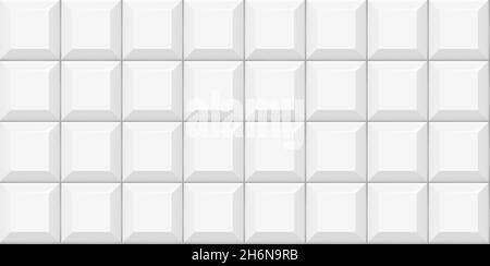 White square subway tile seamless pattern. Wall with brick texture. Vector geometric background design Stock Vector