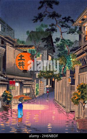 Japan: 'Evening at Ushigome'
