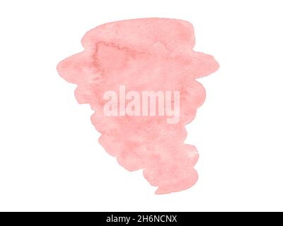 Soft pink watercolor unique cloud frame - abstract background for design. Stock Photo