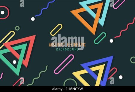 Abstract triangles pattern design of geometric style artwork template. Cover center artwork decorative b background. Stock Vector