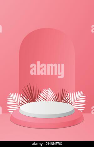 Vector illustration Minimal scene with clean podium Stock Vector
