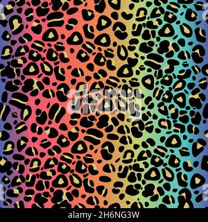 Vector illustration with rainbow-colored spotted print Stock Vector