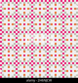 Abstract Cross-Pattern Dotted generative computational art illustration Stock Vector