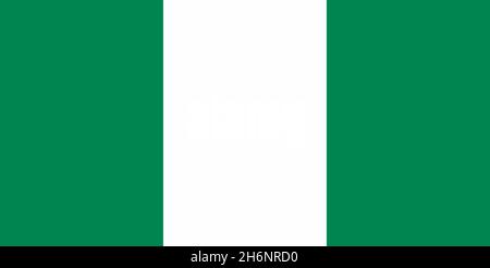 Abstract Flag of Nigeria. Vector illustration. Stock Vector