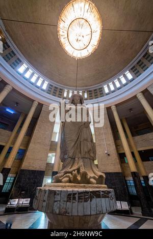 Interior of the Baghdad Central railway Station, Baghdad, Iraq Stock Photo