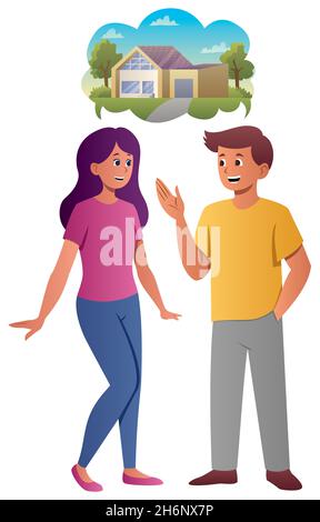 Making Plans Together Stock Vector