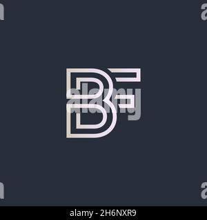 creative Letter BF logo design elements. simple letter BF letter logo, Business corporate letter BF logo design vector Stock Vector