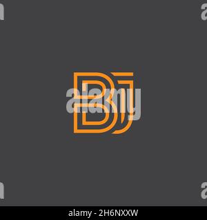 creative Letter BJ logo design elements. simple letter BJ letter logo, Business corporate letter BJ logo design vector Stock Vector