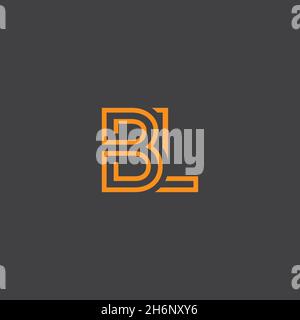 creative Letter BL logo design elements. simple letter BL letter logo, Business corporate letter BL logo design vector Stock Vector