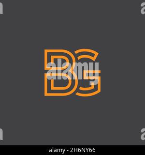 creative Letter BG logo design elements. simple letter BG letter logo, Business corporate letter BG logo design vector Stock Vector