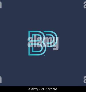 creative Letter BP logo design elements. simple letter BP letter logo, Business corporate letter BP logo design vector Stock Vector