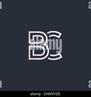 creative Letter BC logo design elements. simple letter BC letter logo, Business corporate letter BC logo design vector Stock Vector