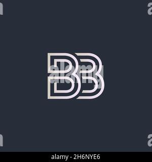 creative Letter BB logo design elements. simple letter BB letter logo, Business corporate letter BB logo design vector Stock Vector