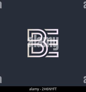 creative Letter BE logo design elements. simple letter BE letter logo, Business corporate letter BE logo design vector Stock Vector