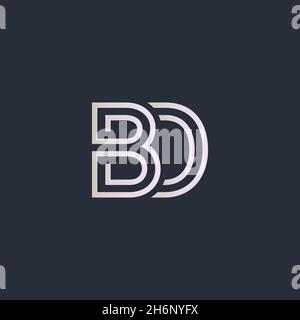 creative Letter BD logo design elements. simple letter BD letter logo, Business corporate letter BD logo design vector Stock Vector