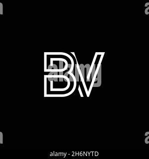 creative Letter BV logo design elements. simple letter BV letter logo, Business corporate letter BV logo design vector Stock Vector