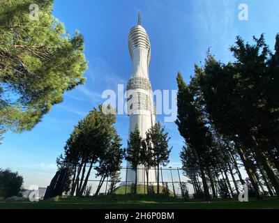 uskudar, istanbul, Turkey - November 14 2021: camlica tower, turkish name is 'çamlıca kulesi' Stock Photo