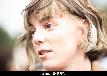 vicky luengo recoge el ondas en el teatro Coliseum de barcelona 2021 Stock Photo