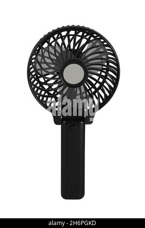 Mini Hand Held  Electric Fan on White Blackground Stock Photo