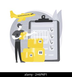 Customs clearance abstract concept vector illustration. Stock Vector