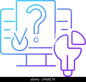 Digital problem solving gradient linear vector icon Stock Vector
