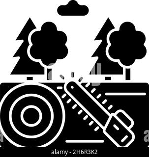 forest wood timber glyph icon vector illustration Stock Vector Image ...