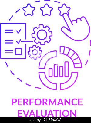Efficiency evaluation concept icon Stock Vector