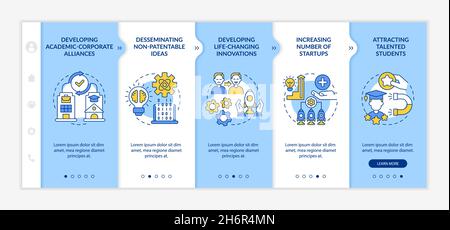 Tech transfer benefits onboarding vector template Stock Vector