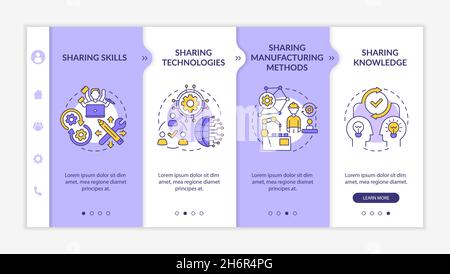 Transfer methods onboarding vector template Stock Vector
