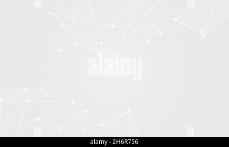 Geometric internet connection. Abstract low poly wire-frame surface science and technology vector background. Stock Vector