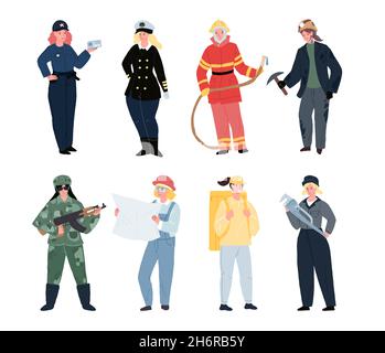 Women characters set of various professions and occupations. Womens day ...