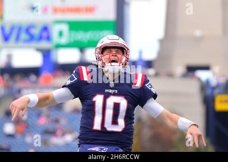 Thursday, August 12, 2021: New England Patriots defensive back Myles Bryant  (41) warms up before the NFL preseason game between the Washington Football  Team and the New England Patriots held at Gillette