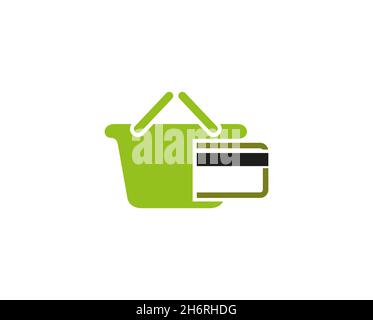 Creative Basket Dollar Logo Design Vector Symbol Illustration Stock Vector
