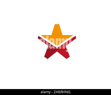 Creative Star Arrow Logo Design Vector Symbol Illustration Stock Vector