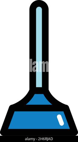 Toilet handle plunger color icon. Toilet handle pump vector illustration in simple style for web design isolated on white background Stock Vector