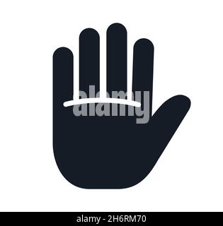 Hand with stop gesture icon Stock Vector