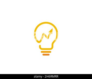 Creative Abstract Bulb Arrow Logo Design Vector Symbol Illustration Stock Vector