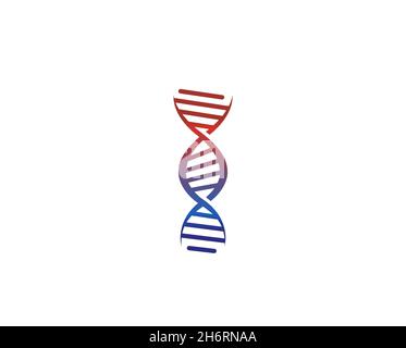 Creative Abstract Dna Spiral Helix Logo Design Vector Symbol Illustration Stock Vector