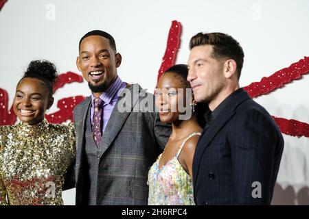 London, UK. 17th Nov, 2021. UK. Wednesday, Nov. 17, 2021. Demi Singleton, Will Smith, Saniyya Sidney and Jon Bernthal attends the UK Premiere of King Richard at the Curzon Mayfair. Picture by Credit: Julie Edwards/Alamy Live News Stock Photo