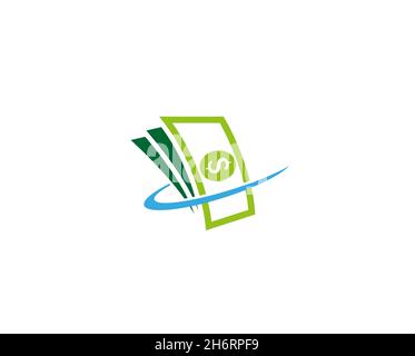 Abstract Money Cash Logo Design Vector Symbol Illustration Stock Vector